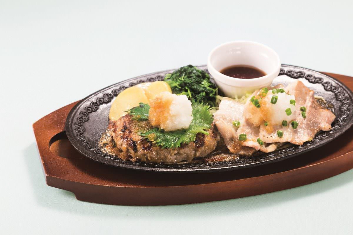 美ら島あぐー豚の焼肉&おろしハンバーグ