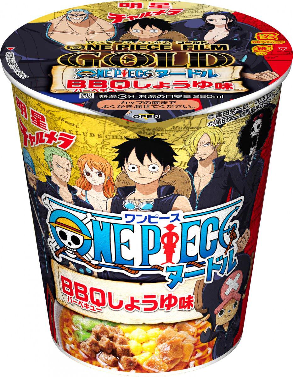 明星 チャルメラ ワンピースヌードル バーベキューしょうゆ味