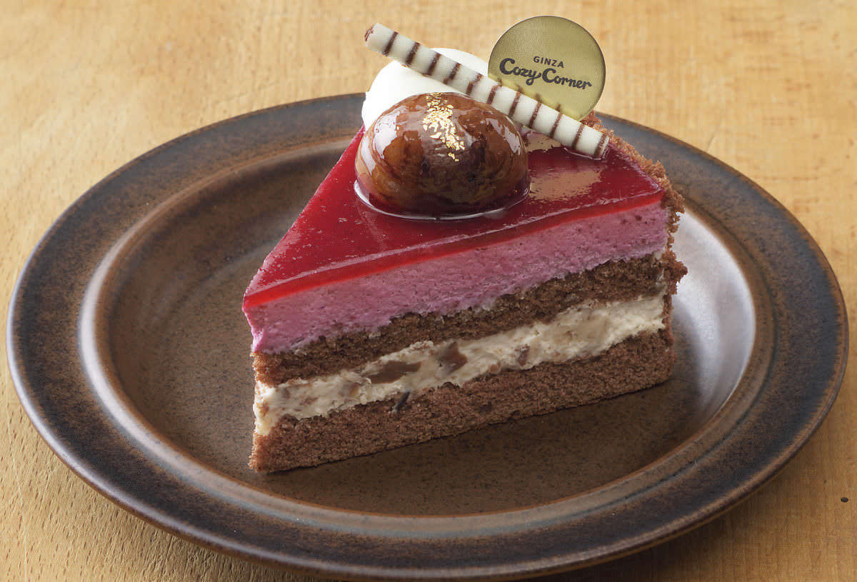 コージーコーナー「カシスとマロンのケーキ」