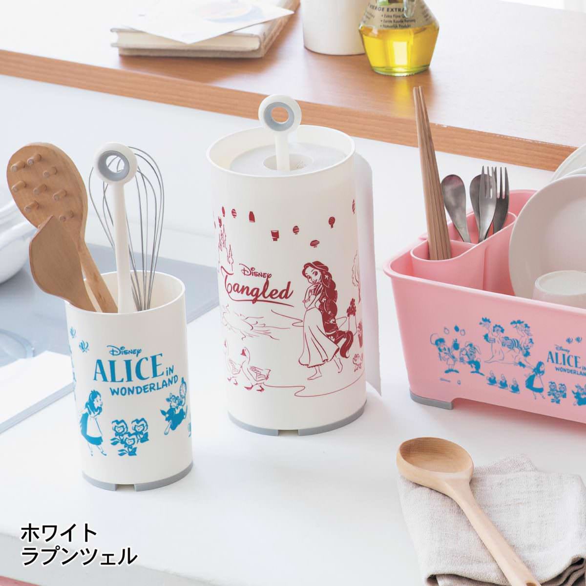 持ち手付きキッチンペーパースタンド ホワイト ラプンツェル