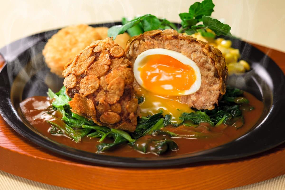 とろ~りたまごINクリスピーハンバーグ