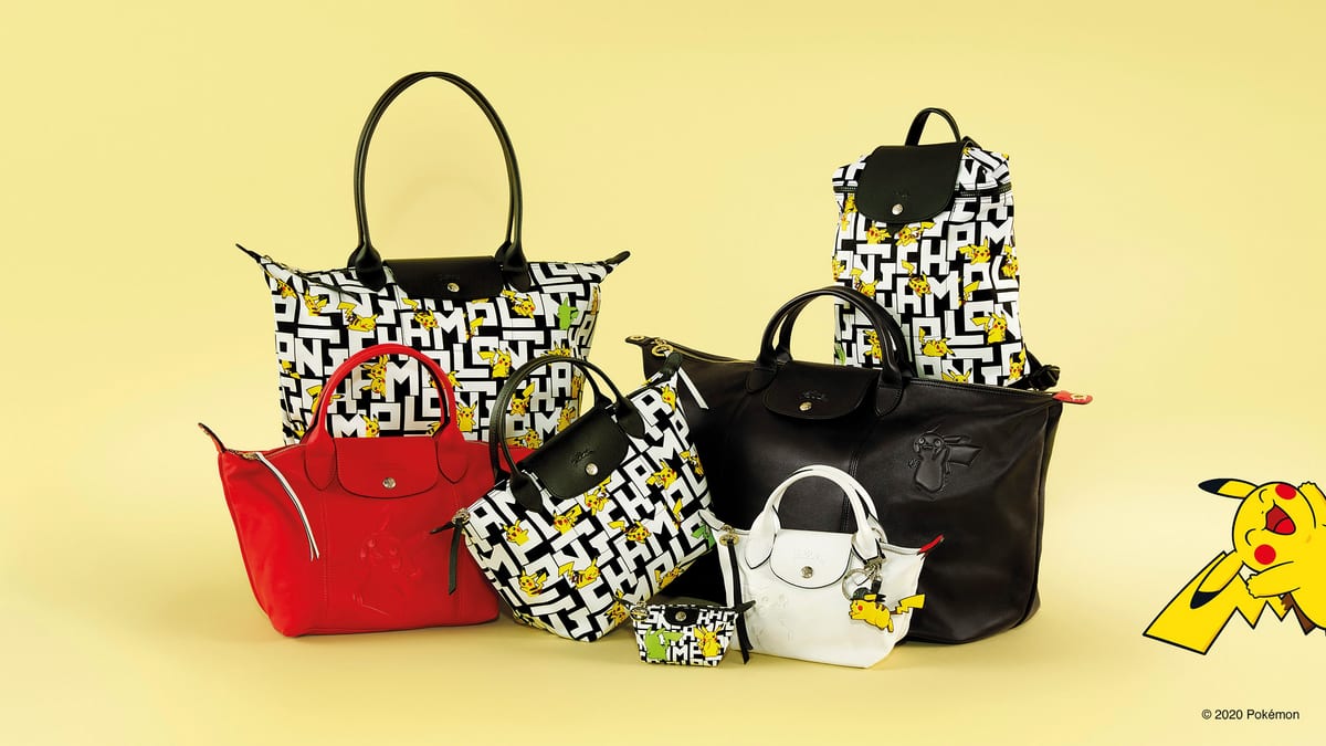 ジョッキー帽をかぶったピカチュウ柄！「Longchamp x Pokémon 