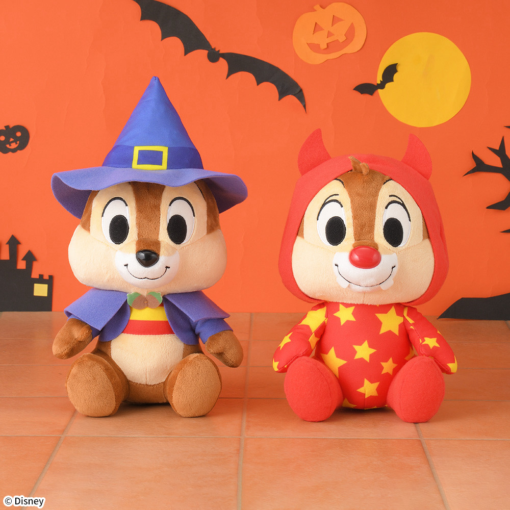 美品☆ディズニーランド ハロウィン チップとデール ぬいぐるみ 黒猫