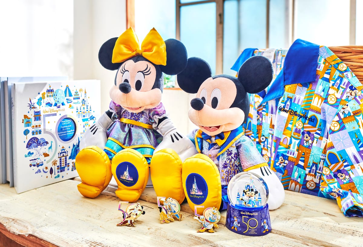 WDW フロリダ　50周年　ディズニー　ぬいぐるみ　ミッキー　ミニーキャラクターグッズ