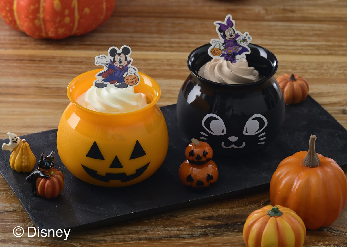 【美品】Disney ハロウィン ミッキー＆ミニー ジャックオーランタン 置物ミッキー