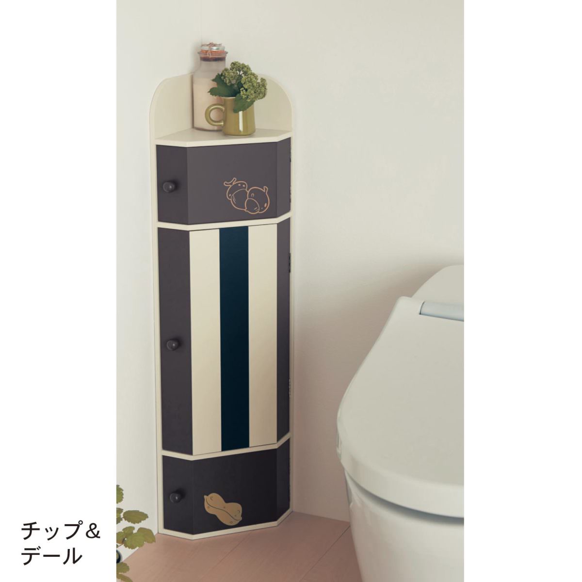 コーナートイレラック　チップ　イメージ