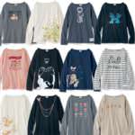 プリント長袖Tシャツ