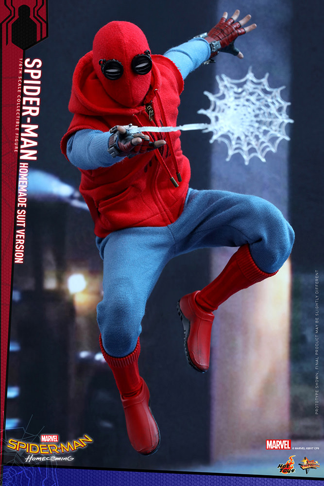 自作コスチュームで活動開始！ホットトイズ「【ムービー・マスターピース】『スパイダーマン：ホームカミング』１／６スケールフィギュア スパイダーマン（ ホームメイド・スーツ版）」