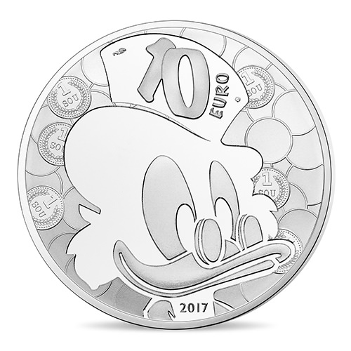 10ユーロカラー銀貨表面