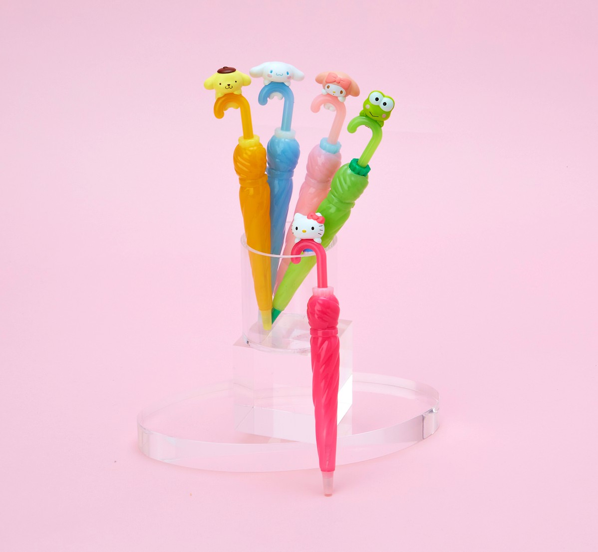 キャンディカラーがかわいい傘モチーフ サンリオ パラソル形ボールペン Dtimes