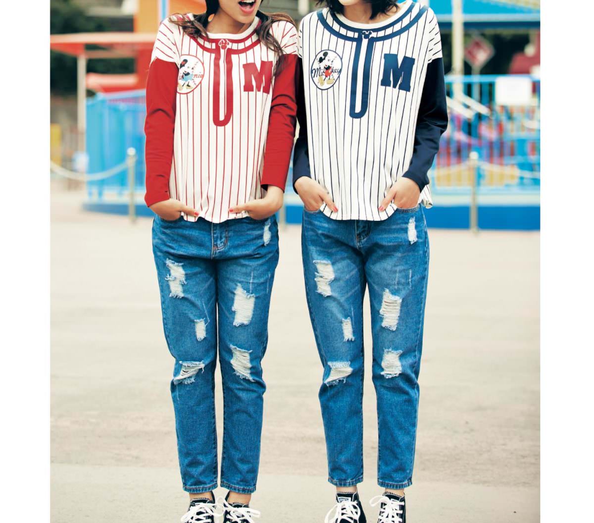 ユニフォームプリント長袖Ｔシャツ　着用イメージ