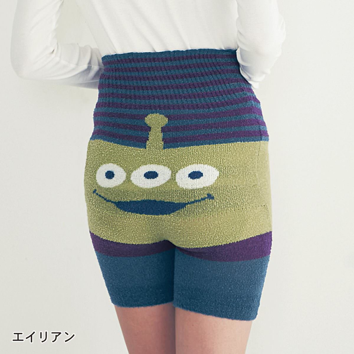 なりきり腹巻き付きふわふわボトム三分丈　エイリアン バックスタイル