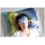日本製転写プリント枕カバー＆アイマスクセット　オーロラ　使用イメージ