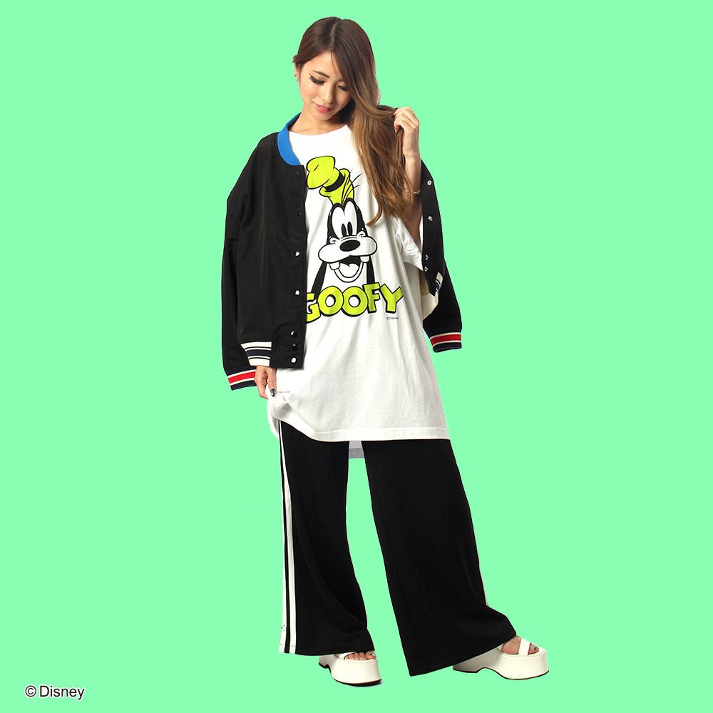 ミニー ドナルド グーフィー プルートのカラフルなフェイスデザイン パニカム ディズニー 8色カラーコーデtシャツ Dtimes
