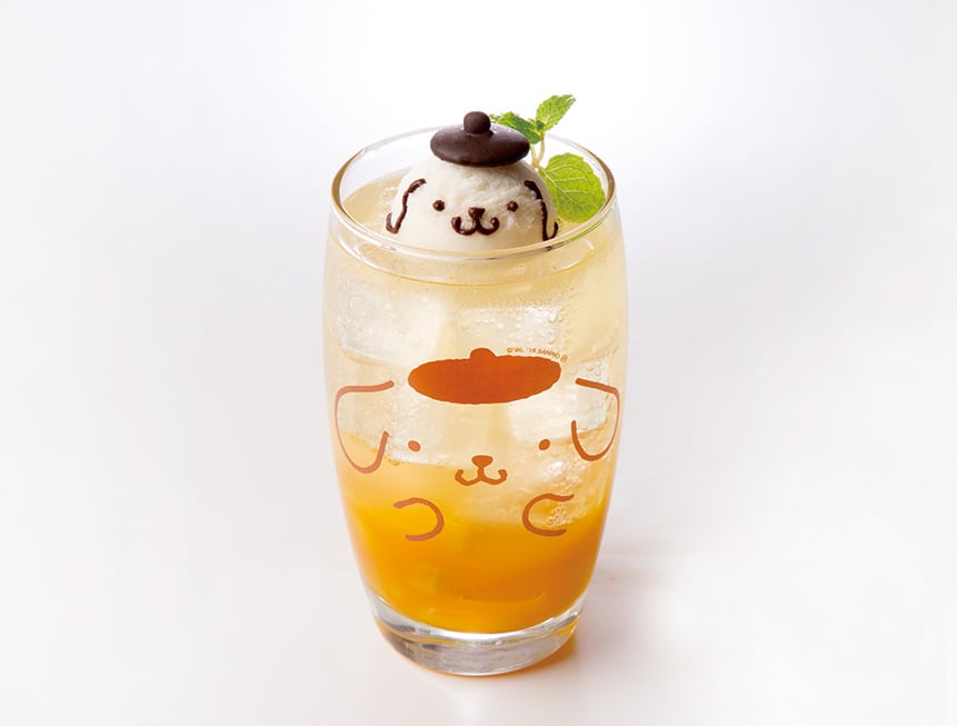 ポムポムプリンカフェ　アイスonマンゴーソーダ