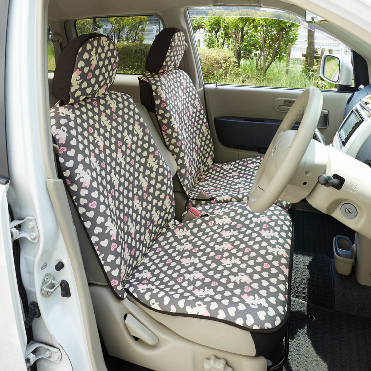 軽自動車用撥水フィットカーシートカバー ミニー フロント用