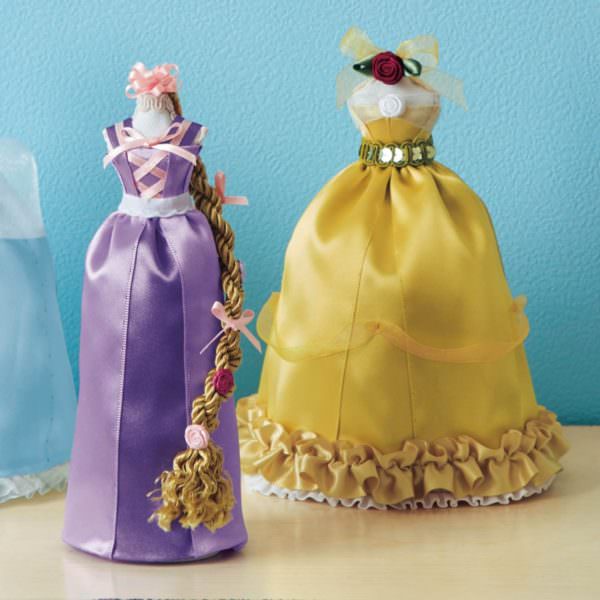 プリンセス ヴィランズのドレスをミニトルソーに飾る ベルメゾン ディズニーデザイン リボンで作るミニチュアドレス手作りキット Dtimes