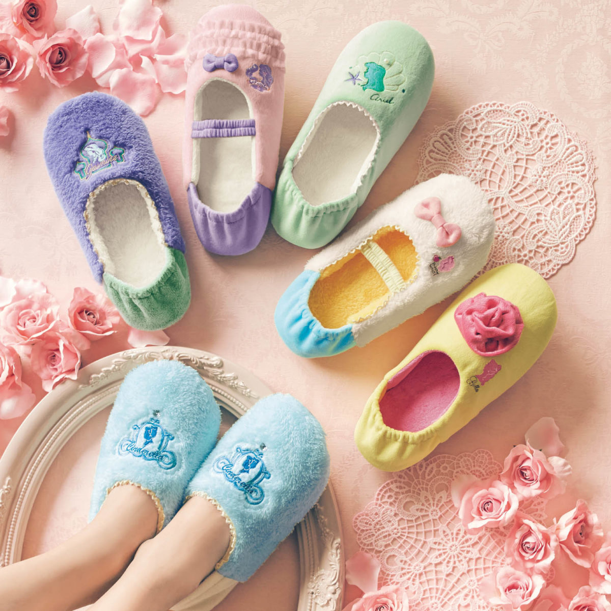 プリンセス気分のルームシューズ