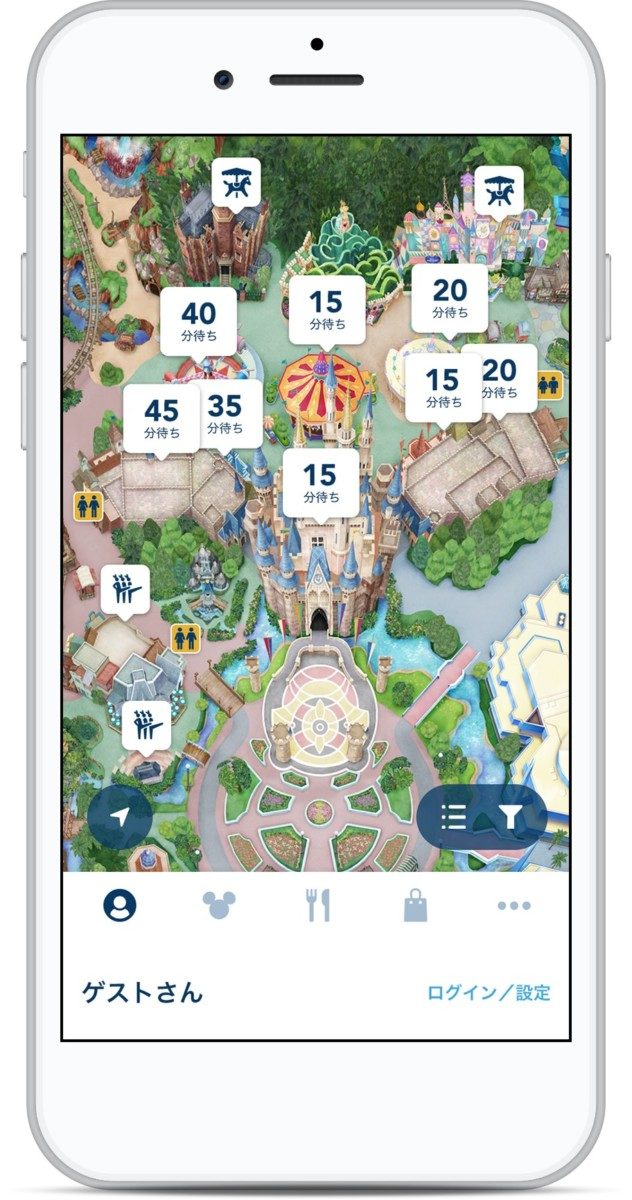 アプリ画面イメージ│「東京ディズニーリゾート・アプリ」2018年夏運用スタート