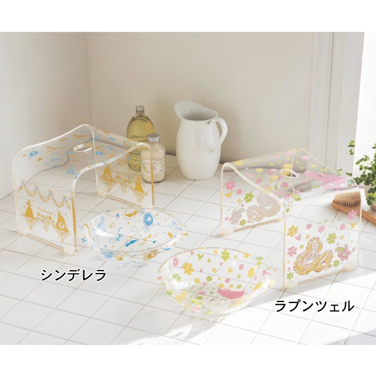 プリンセスデザイン｜ベルメゾン ディズニーデザイン「アクリルバスチェア＆ボウル」
