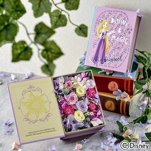 アンティークブックをイメージしたお花のアレンジメント 日比谷花壇 ディズニーデザイン フラワーブックシリーズ Dtimes