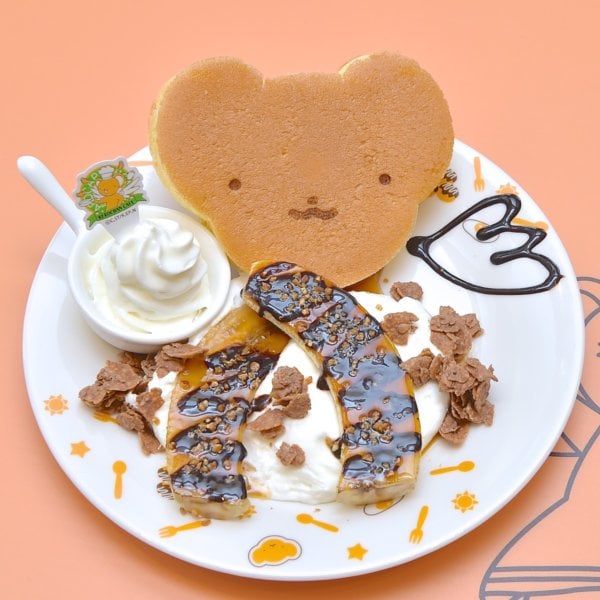 ケロちゃんパンケーキ　焼きバナナチョコ