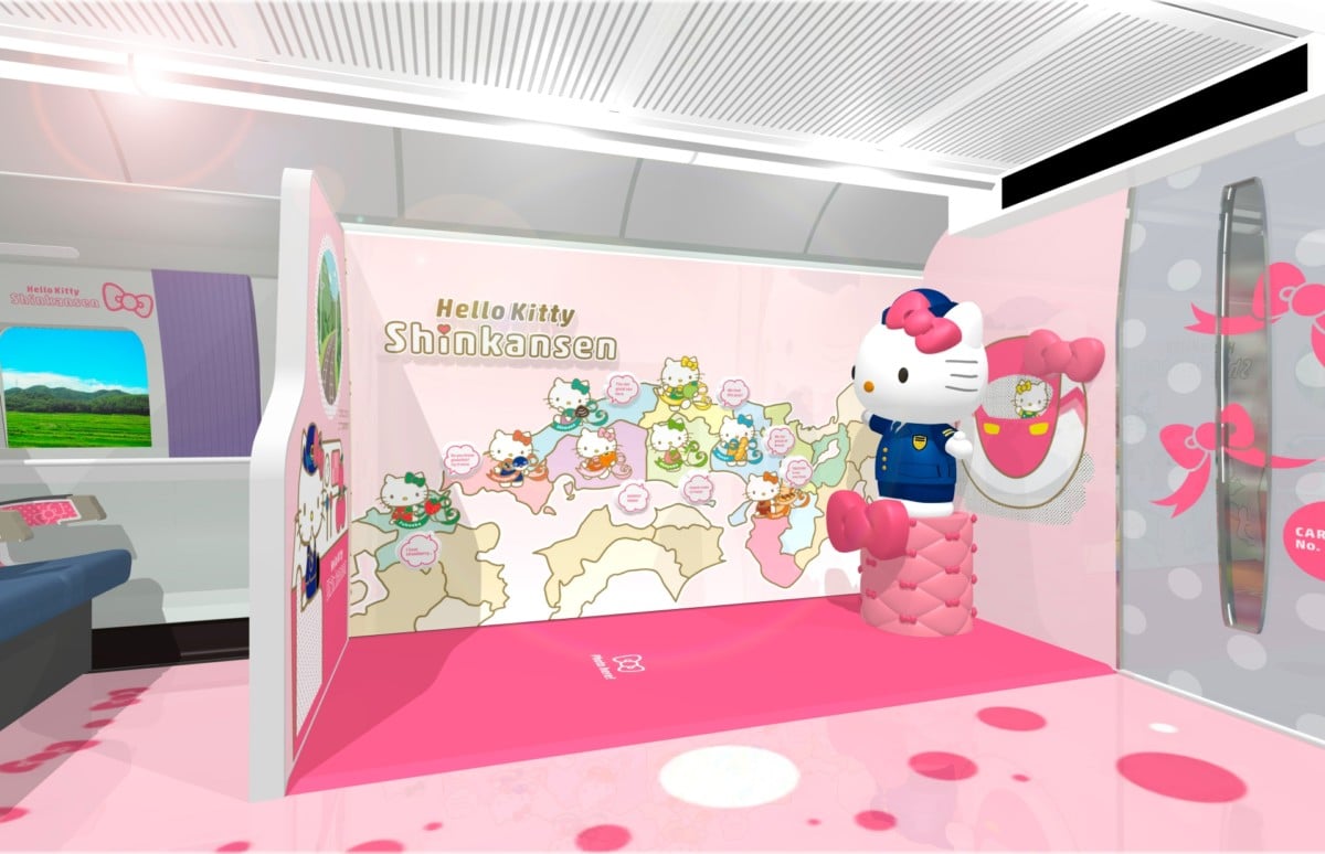 Tàu cao tốc Hello Kitty siêu cute ở Nhật Bản, nhìn là muốn đi ngay lập tức Ảnh 4