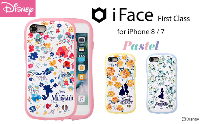 iFace First Class Pastelケース(フラワーデザイン)