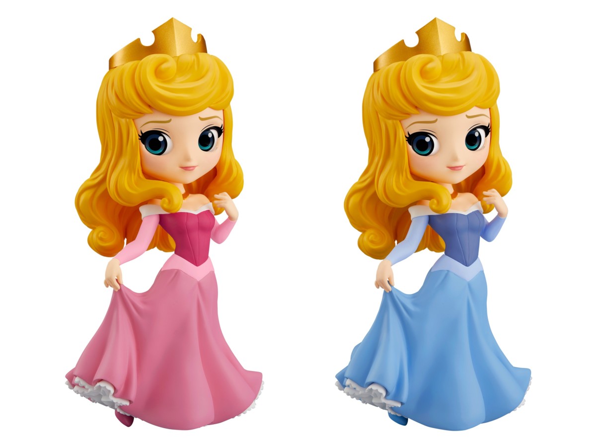 ピンクとブルーのドレスのオーロラ姫 バンプレスト Q Posket Disney Characters Princess Aurora Dtimes