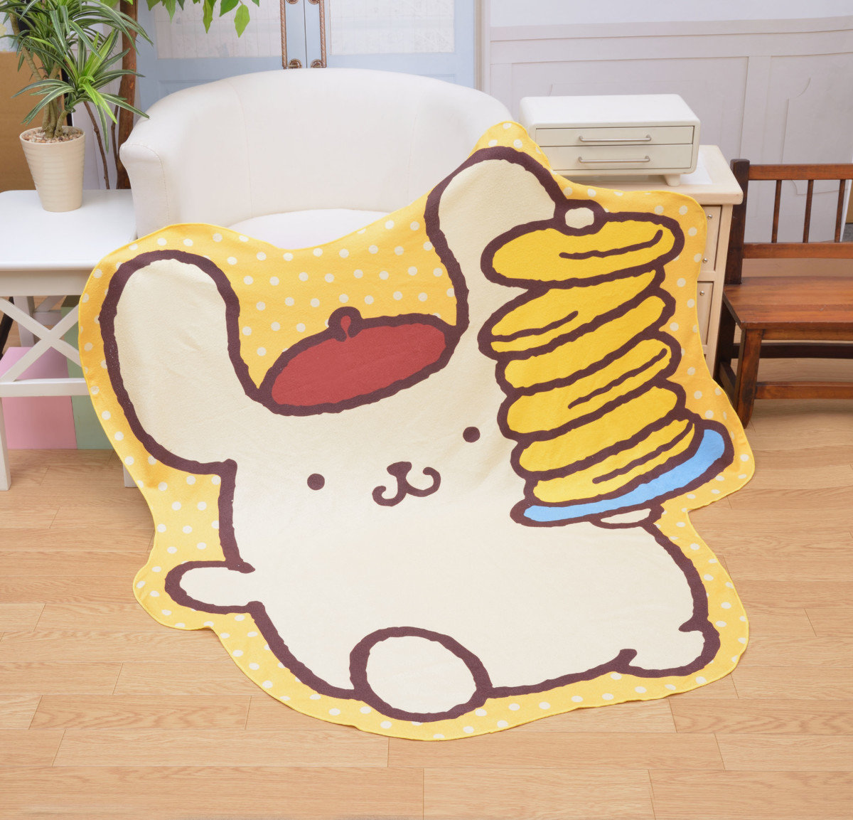 ポムポムプリン　プレミアムダイカットタオル