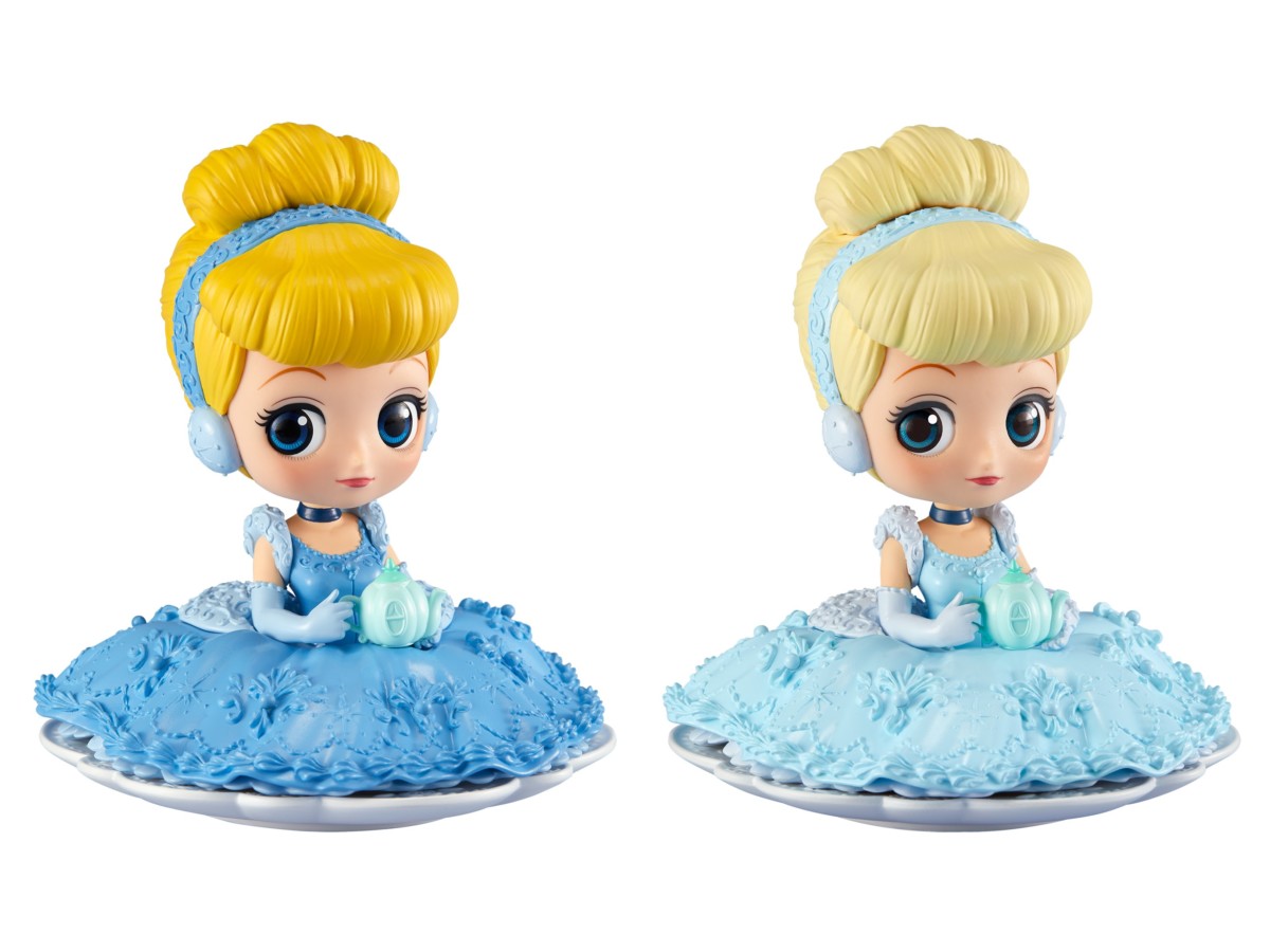 お皿にちょこんと座る砂糖菓子のようなフィギュア バンプレスト Q Posket Sugirly Disney Characters Cinderella Dtimes
