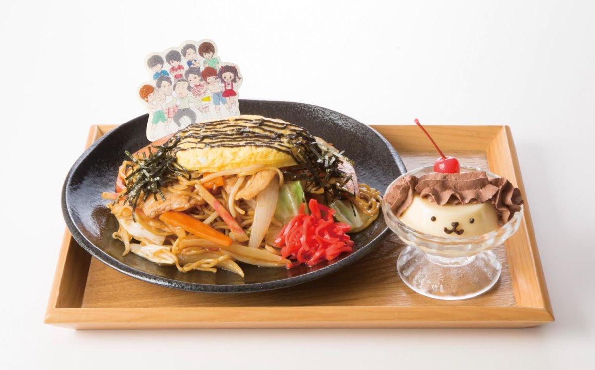 「ポムポムプリン×簿井家の人々」昭和っぽい麺セット　
