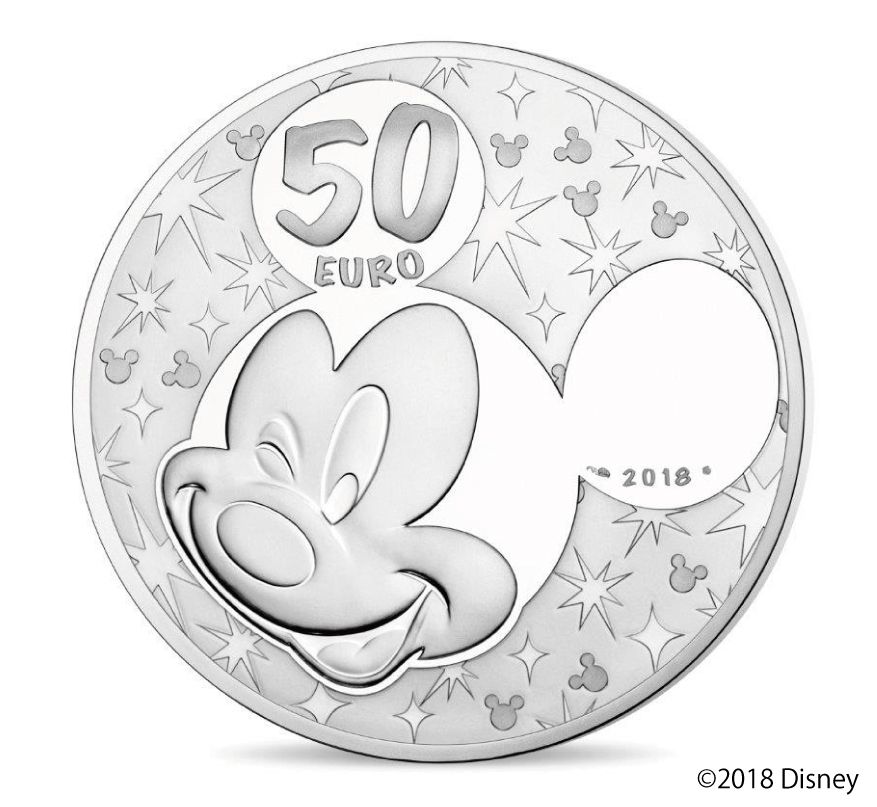 50ユーロカラー銀貨　裏面