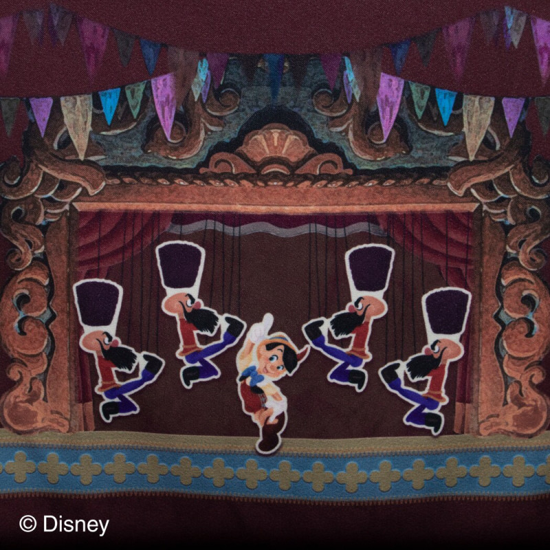 ピノキオのダンスが愛らしい劇場プリントワンピース