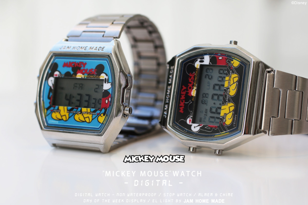 ミッキーマウスのオリジナルデザインデジタル腕時計が誕生！JAM HOME MADE「“MICKEY MOUSE”WATCH -Digital-」