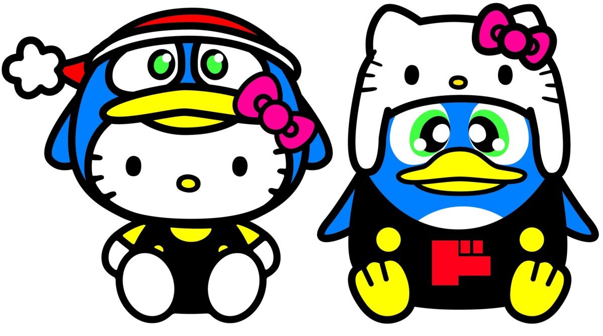 ドン・キホーテ「ドンペン×ハローキティ」コラボぬいぐるみ　イラスト