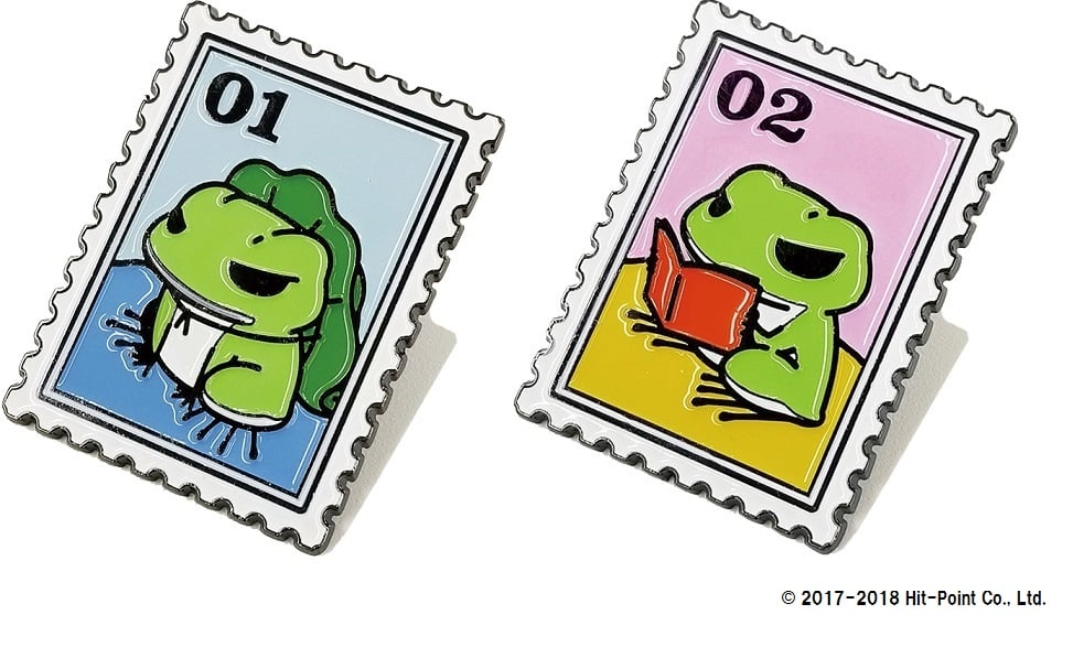 切手風ピンズ 2種
