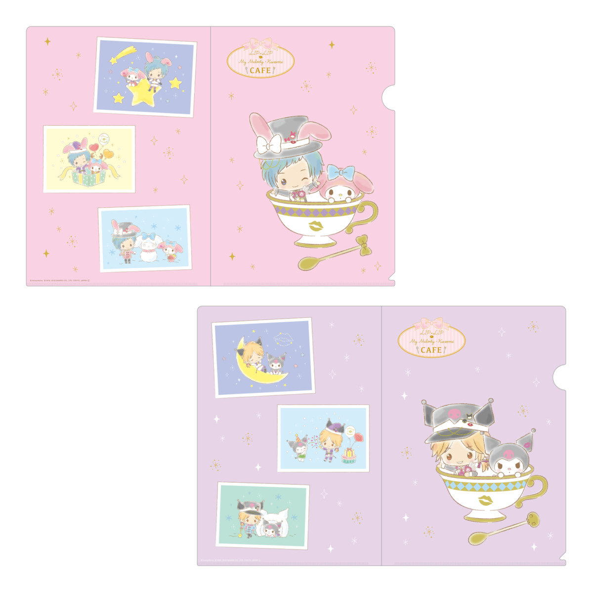 『LIP×LIP × My Melody・Kuromi CAFE』クリアファイル