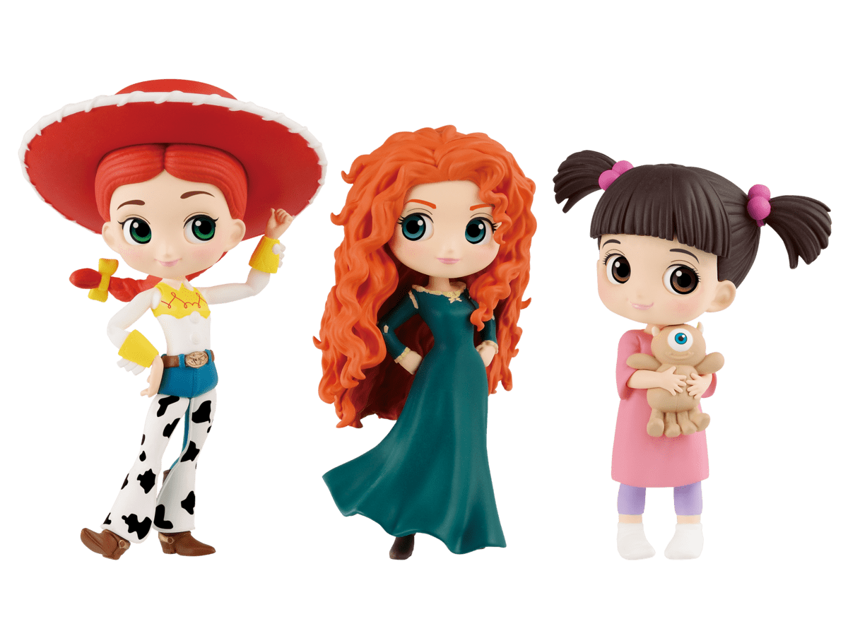 PIXAR Characters Q posket petit -Jessie・Merida・Boo-