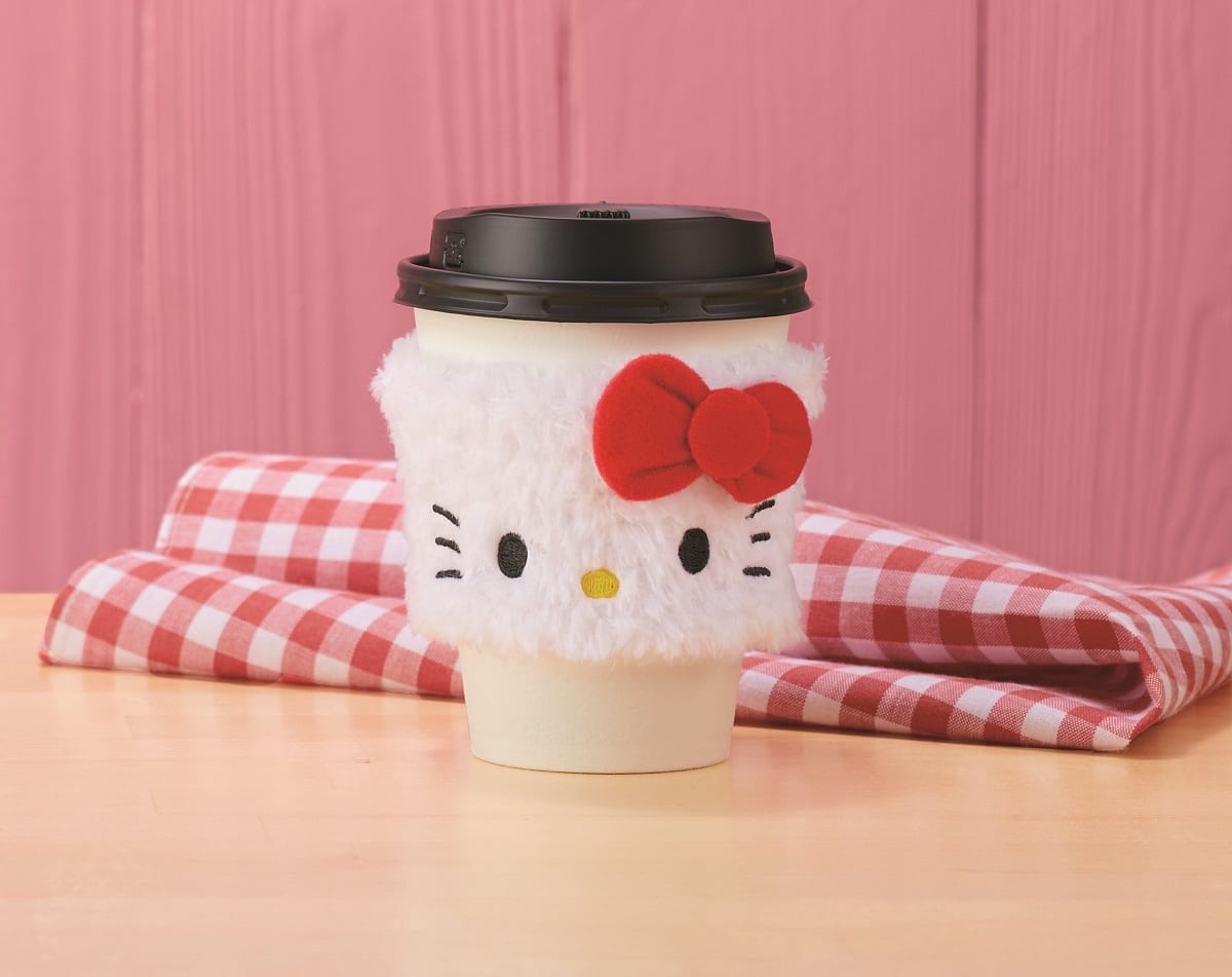 ハローキティ スリーブ付きホットカフェラテ