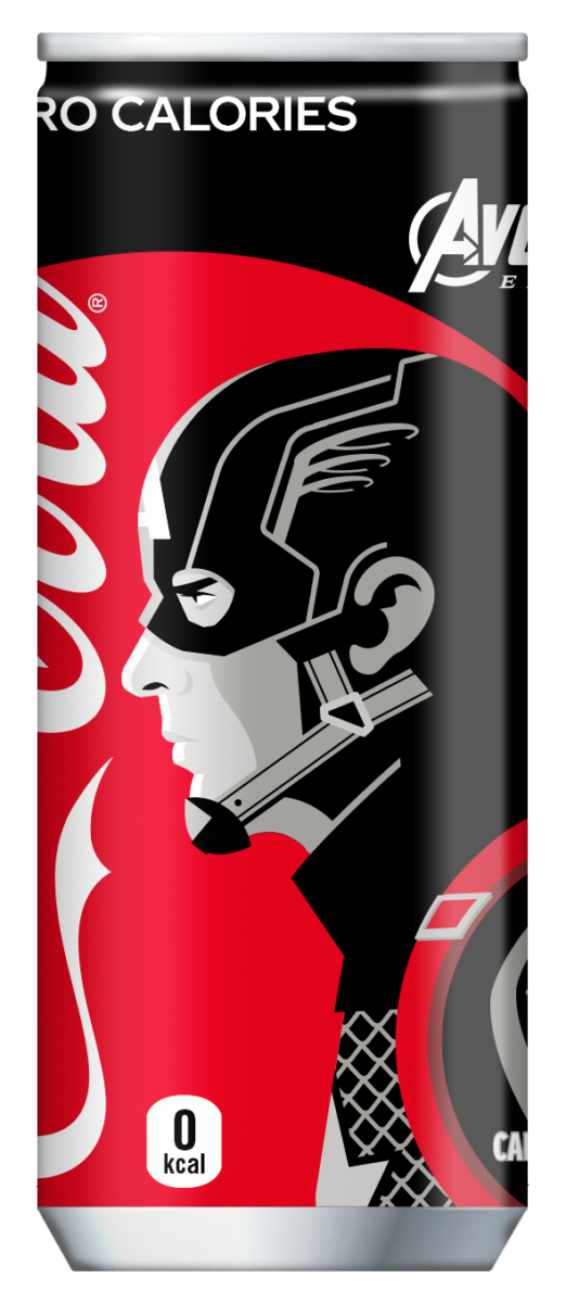コカ･コーラ ゼロ」 映画『アベンジャーズ／エンドゲーム』 限定デザイン　キャプテン・アメリカ