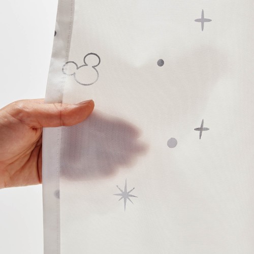 キラキラ箔プリントのＵＶカット・遮熱・遮像ボイルカーテン　デザインアップ
