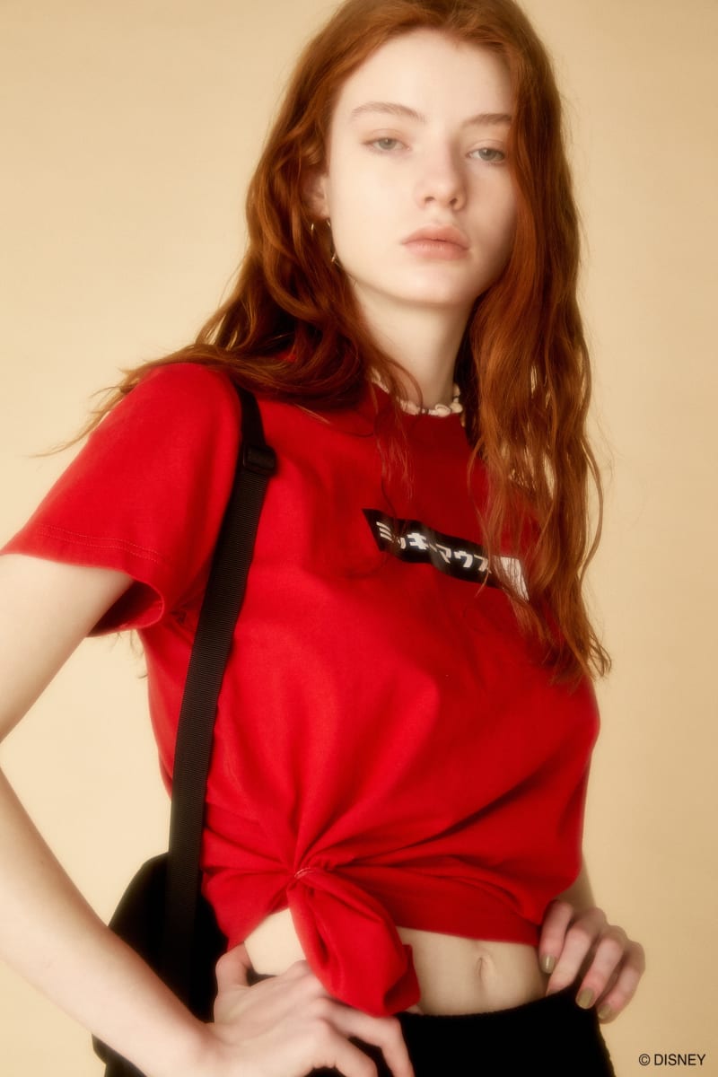 Disney SERIES CREATED by MOUSSY MICKEY ボックス ロゴ Tシャツ