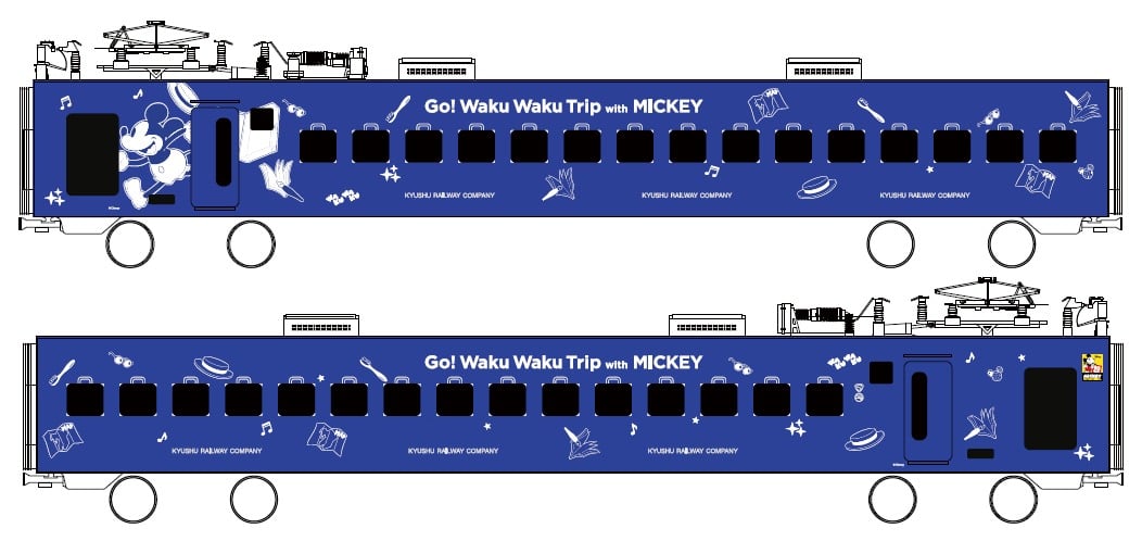 JR九州 883系ソニック『Go! Waku Waku Trip with MICKEY』ミッキーデザイン車両　4号車
