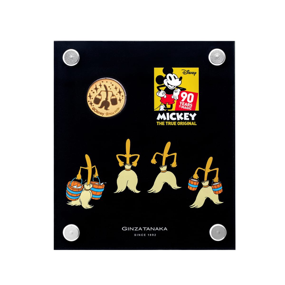 ミッキーマウス90周年デザイン 特別限定純金メダル『ファンタジア』フレーム