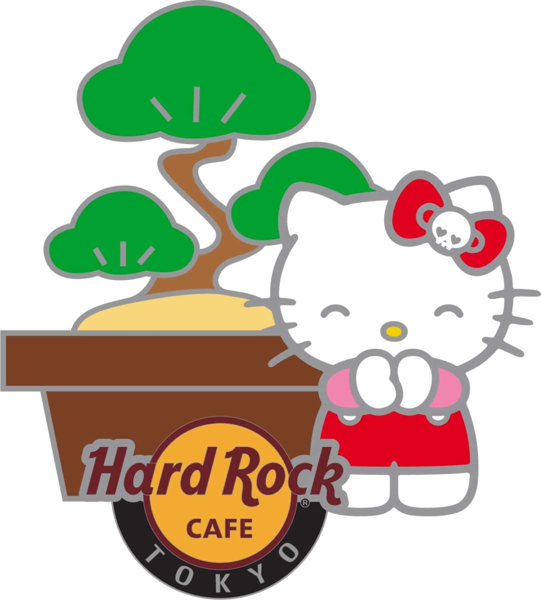 ハードロックカフェ×ハローキティ コラボレーショングッズ ピンバッジ　東京店
