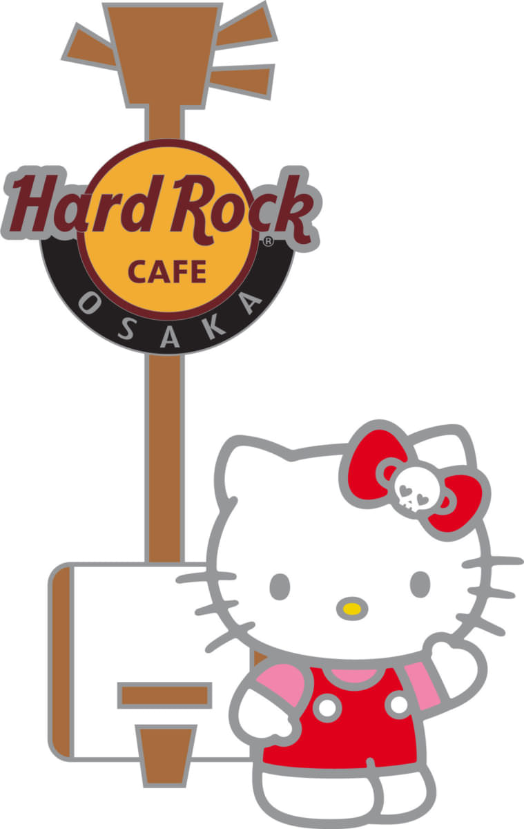 ハードロックカフェ×ハローキティ コラボレーショングッズ ピンバッジ　ユニバーサル・シティウォーク大阪店