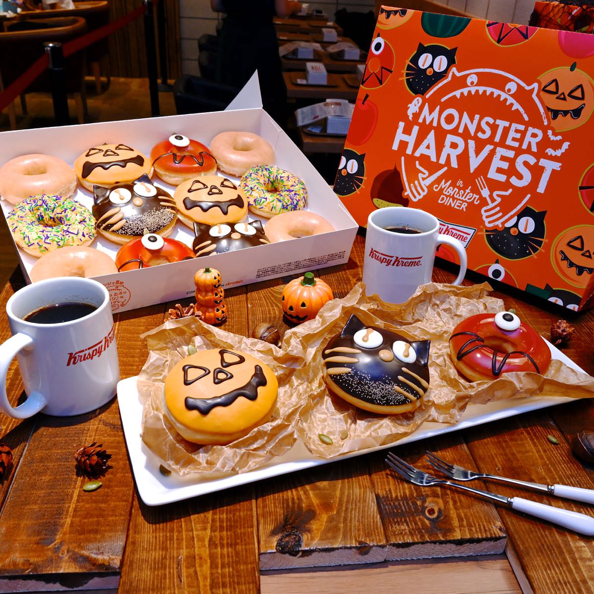実食レポ 秋の味覚 ハロウィンがテーマ クリスピー クリーム ドーナツ Monster Harvest In Monster Diner Dtimes
