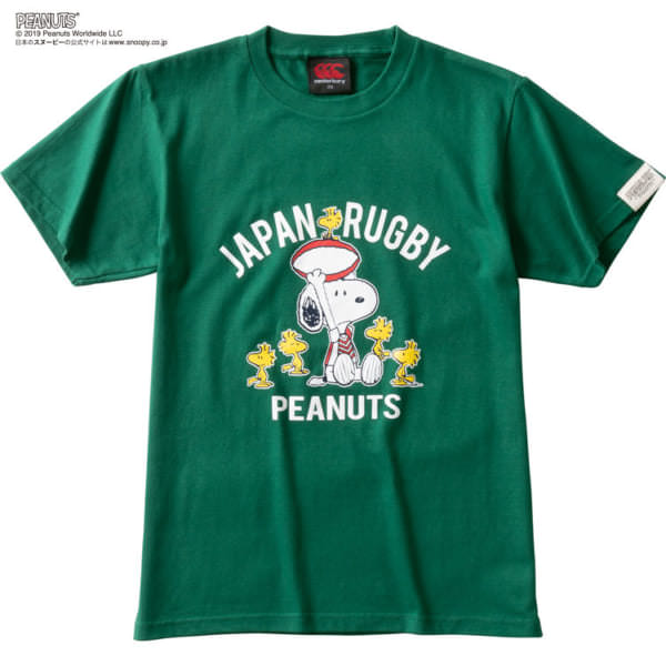 ラグビー日本代表ジャージを着たスヌーピー Canterbury Peanuts Tシャツ Dtimes