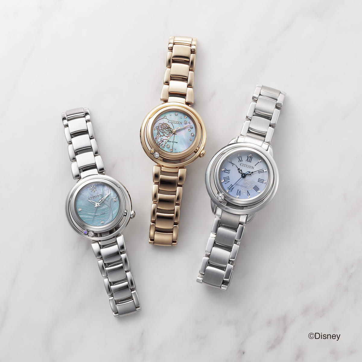 アリエル、ベル、シンデレラデザインの腕時計！シチズン「CITIZEN L」ディズニープリンセス - Dtimes